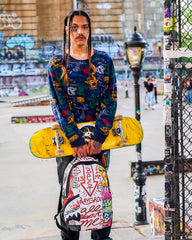 TRI-SPLIT GRAFFITI BACKPACK (DLXV)