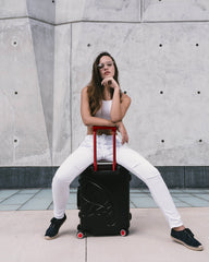 MOLDED SHARKITECTURE BLACK HARDSHELL CARRY-ON LUGGAGE