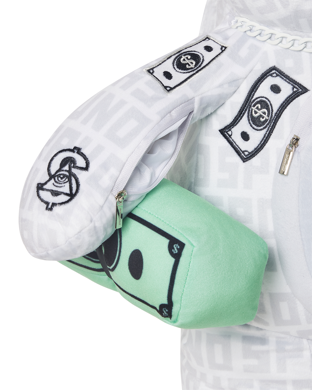 SPLIT THE CHECK (PEARL) MONEYBEAR TEDDYBEAR BACKPACK